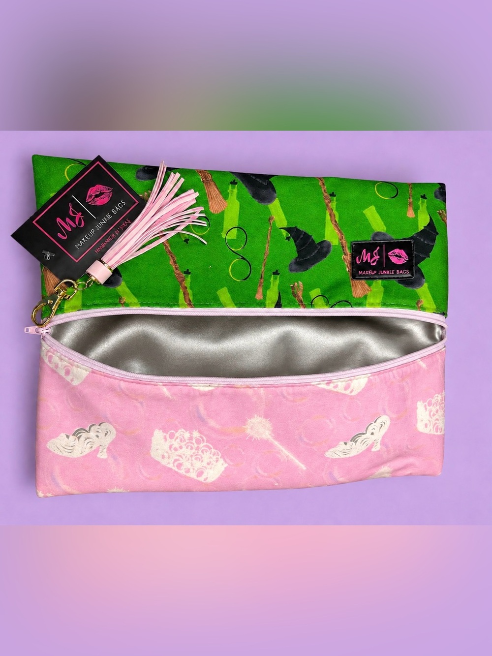 Makeup Junkie Wicked’s  "Popular" cosmetic lay-flat bag travel organizer LARGE